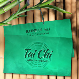 Tarjeta De Visita Tai Chi Jade Green Bagua / Pakua