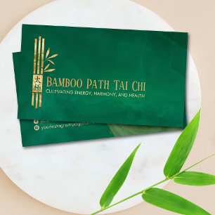 Tarjeta De Visita Tai Chi y Qigong - Bamboo