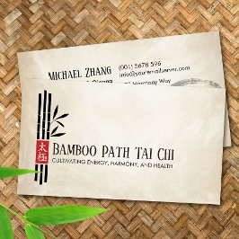 Tarjeta De Visita Tai Chi y Qigong - Bambú
