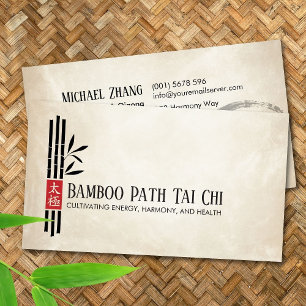 Tarjeta De Visita Tai Chi y Qigong - Bambú
