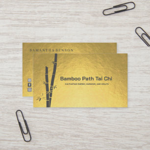 Tarjeta De Visita Tai Chi y Qigong - Bambú