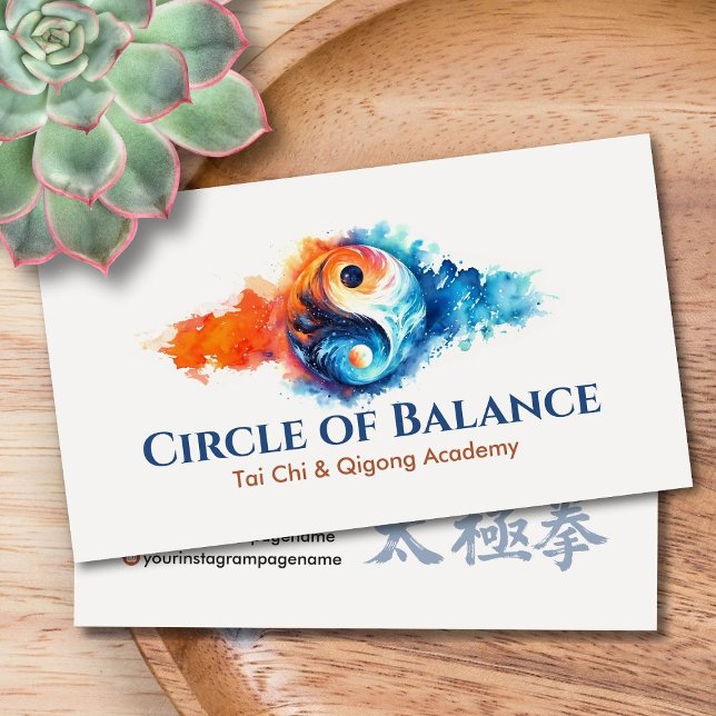 Tarjeta De Visita Tai Chi y Qigong - Equilibrio energético Yin Yang (Subido por el creador)