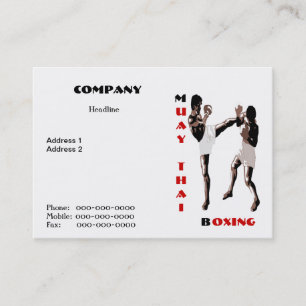 Tarjeta de visita tailandesa del boxeo de Muay