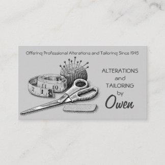 Tarjeta De Visita Tailor, Alterations, Tailoring, Seamstress, Tailor
