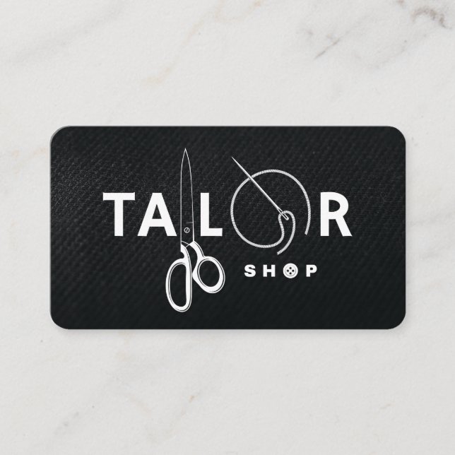 Tarjeta De Visita Tailor Shop | Garment Tools (Anverso)