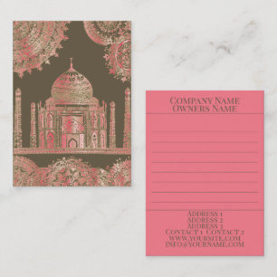 Tarjeta De Visita Taj Mahal - Estilo bohemio oriental