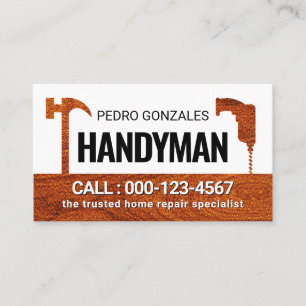 Tarjeta De Visita Taladro martillo creativo herramientas para el hog