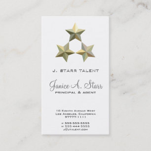 Tarjeta De Visita Talento de 3 estrellas