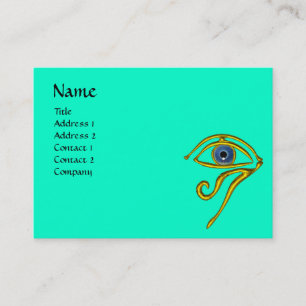 Tarjeta De Visita TALISMAN AZUL, amarillo negro y blanco