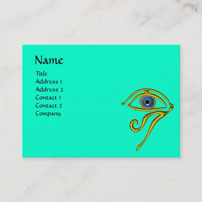 Tarjeta De Visita TALISMAN AZUL, amarillo negro y blanco (Anverso)