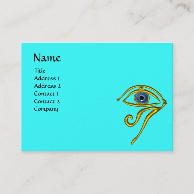 Tarjeta De Visita TALISMAN AZUL, amarillo negro y blanco (Anverso)