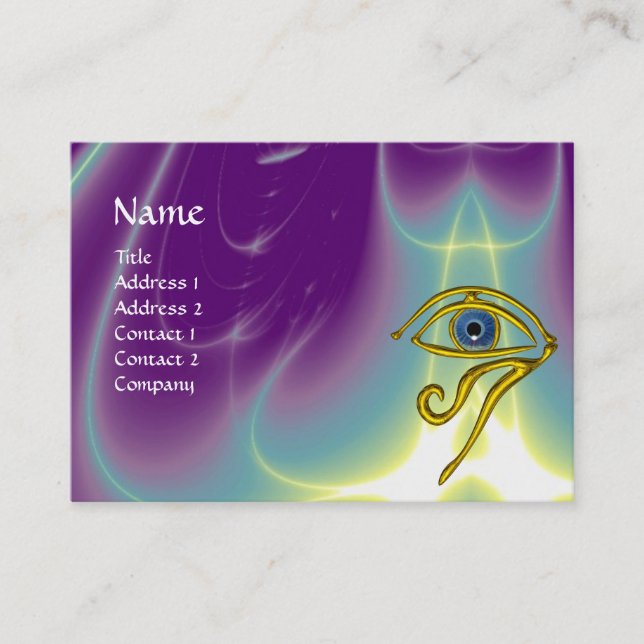 Tarjeta De Visita TALISMAN AZUL, blanco violeta morado (Anverso)