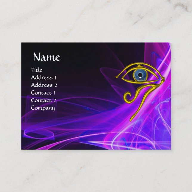 TARJETA DE VISITA TALISMAN AZUL, EN ONDAS DE LUZ BLANCA ROSA (Anverso)
