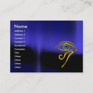 Tarjeta De Visita TALISMÁN AZUL negro amarillo