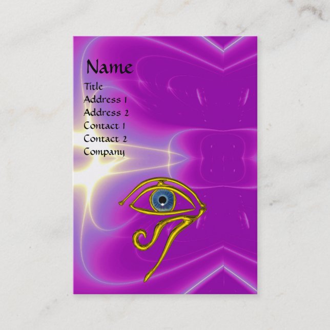 Tarjeta De Visita TALISMAN AZUL, rosa violeta violeta (Anverso)