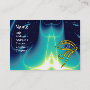 Tarjeta De Visita TALISMAN AZUL, verde azulado vibrante, aqua, negro