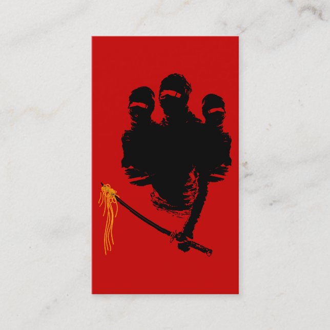 Tarjeta De Visita tallarines del ninja (Anverso)