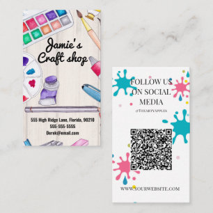 Tarjeta De Visita taller de arte de pintura taller de artistas