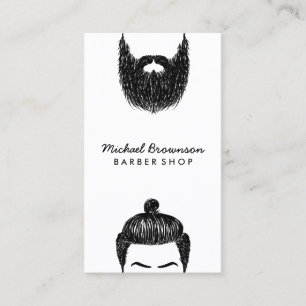 Tarjeta De Visita Taller de barbero barba bigote