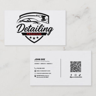 Tarjeta De Visita Taller de carrocería de detailing de automóvil pre