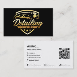 Tarjeta De Visita Taller de carrocería de detailing de automóviles d