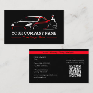 Tarjeta De Visita Taller de pintura de carrocería profesional automo