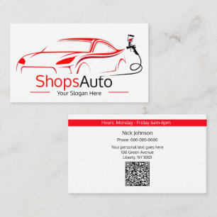 Tarjeta De Visita Taller de pintura de carrocería profesional automo