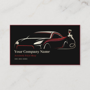 Tarjeta De Visita Taller de pintura de carrocería profesional automo