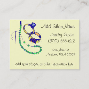 Tarjeta De Visita Taller de reparaciones de la joyería