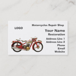 Tarjeta De Visita Taller de reparaciones de las motocicletas