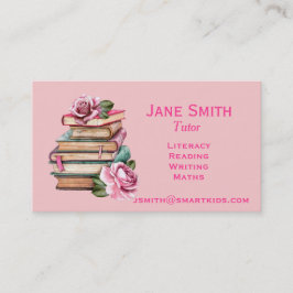 Tarjeta De Visita Taller independiente de alfabetización o libros de