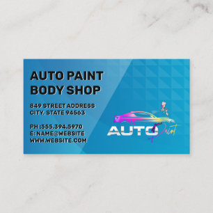 Tarjeta De Visita Taller Mecánico Servicios de Auto