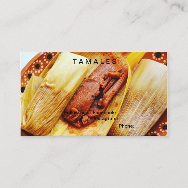 Tarjeta De Visita Tamales Business Cards (Anverso)