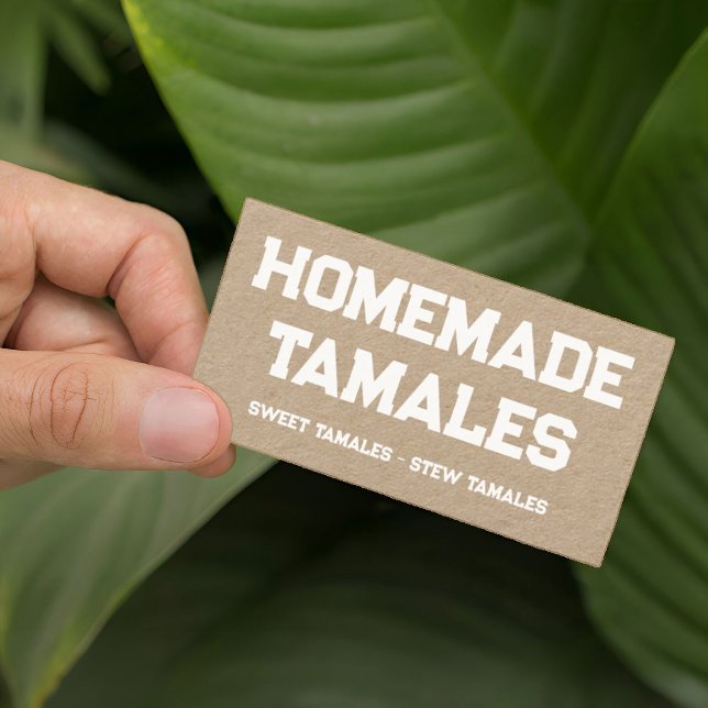 Tarjeta De Visita Tamales caseros (Homemade Tamales Visiting Card)