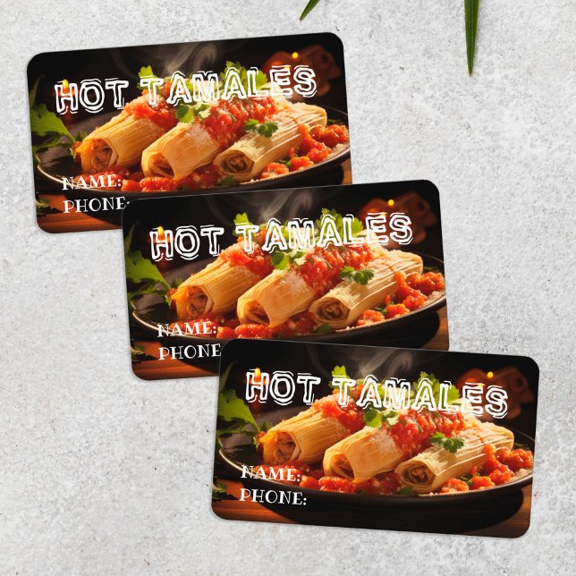 Tarjeta De Visita Tamales de guisos y dulces (Tamale Cards)