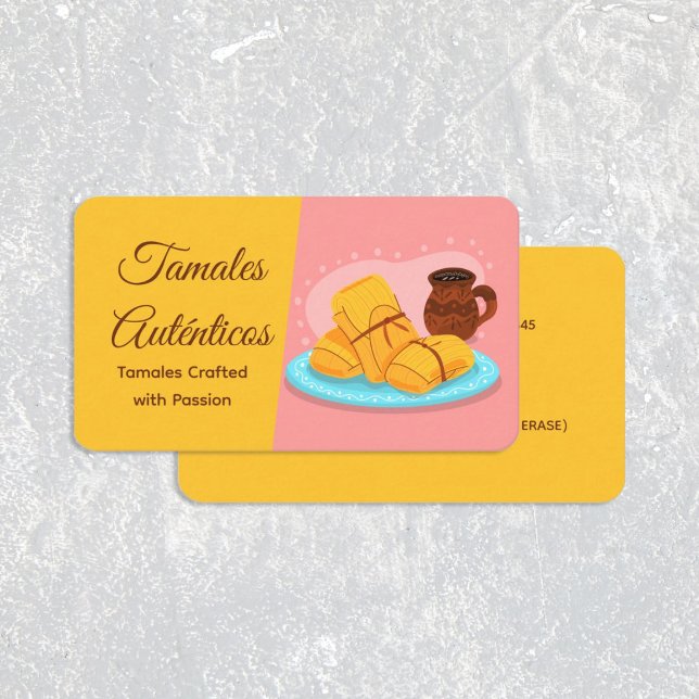 Tarjeta De Visita Tamales de México (Mexican Tamales Business Card)