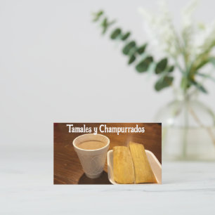 Tarjeta De Visita Tamales y champurrados