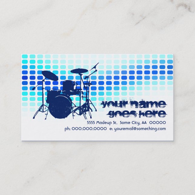 Tarjeta De Visita tambores: musicmeterz (Anverso)