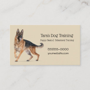 Tarjeta De Visita Tan Canine Dog Training Mascota