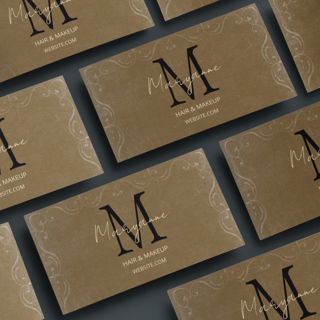 Tarjeta De Visita Tan con problemas de vintage (Subido por el creador)