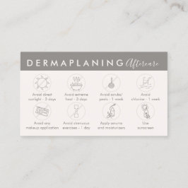 Tarjeta De Visita Tan Cream Dermaplaning Aftercare Post Instruccione
