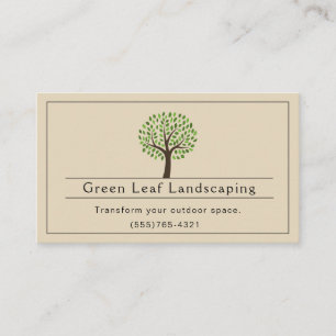 Tarjeta De Visita Tan Landscaping Yard Garden Service