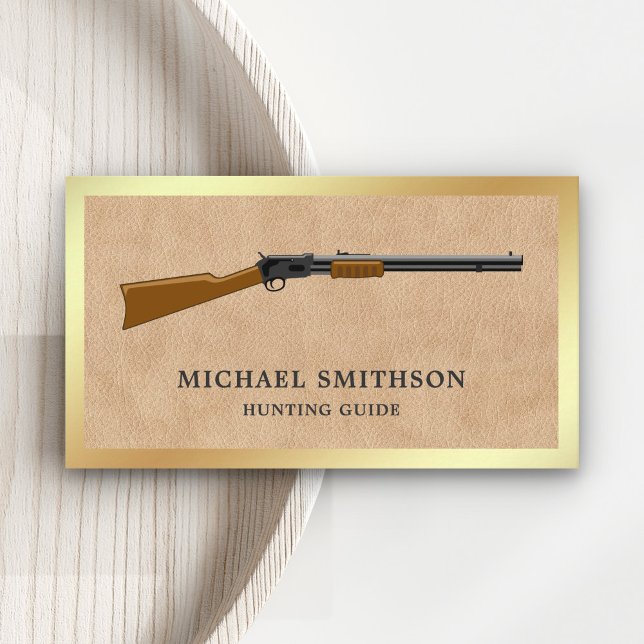 Tarjeta De Visita Tan Leather Shotgun Rifle Gun Shop Gunsmith (Subido por el creador)