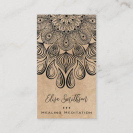 Tarjeta De Visita Tan Mandala Yoga Reiki Curación Meditación Natural