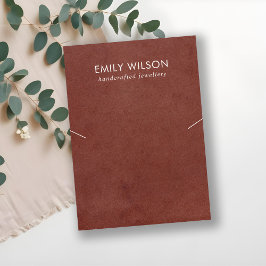 TARJETA DE VISITA TAN RED CUATHER TEXTURA NECKLACE BRACELET PANTALLA