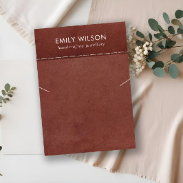 TARJETA DE VISITA TAN RED CUATHER TEXTURA NECKLACE BRACELET PANTALLA