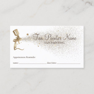 Tarjeta De Visita Tan Spray Sparkling Gold Nombramiento