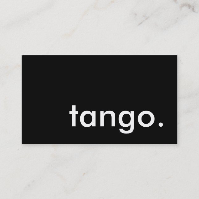 Tarjeta De Visita tango. (Anverso)