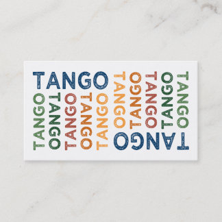 Tarjeta De Visita Tango Cute Colorful