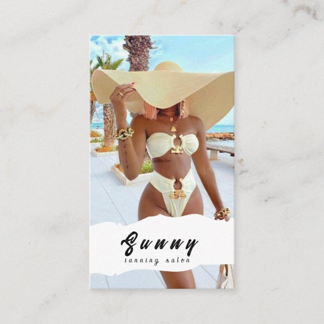 Tarjeta De Visita Tanning Salon Business Card (Anverso)